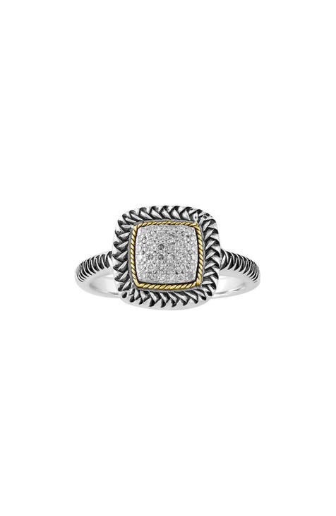 Sterling Silver Diamond Ring - 0.14ct.
