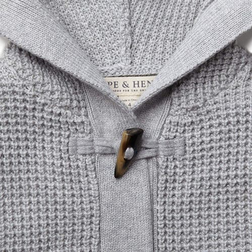 Shop Hope & Henry Boys' Waffle Stitch Hooded Sweater, Kids In Grey Waffle Hooded