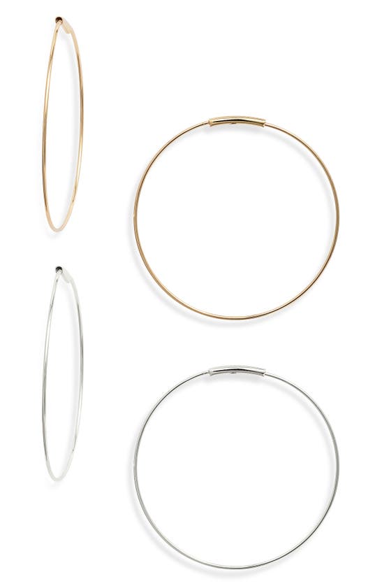 Shop Nordstrom Seamless Hoop Earrings In Goldhodium