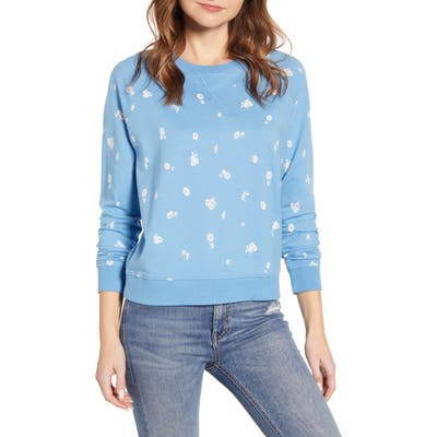 Lucky Brand Daisy Print Sweatshirt, Blue