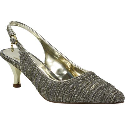 J. Renee Battista Glitter Slingback Pump, Metallic