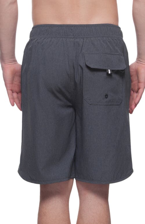 Shop Rokka&rolla Quick-dry Stretch Swim Trunks With Adjustable Waistband In Grey