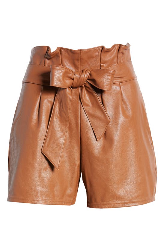 COMMANDO HIGH WAIST FAUX LEATHER PAPERBAG SHORTS