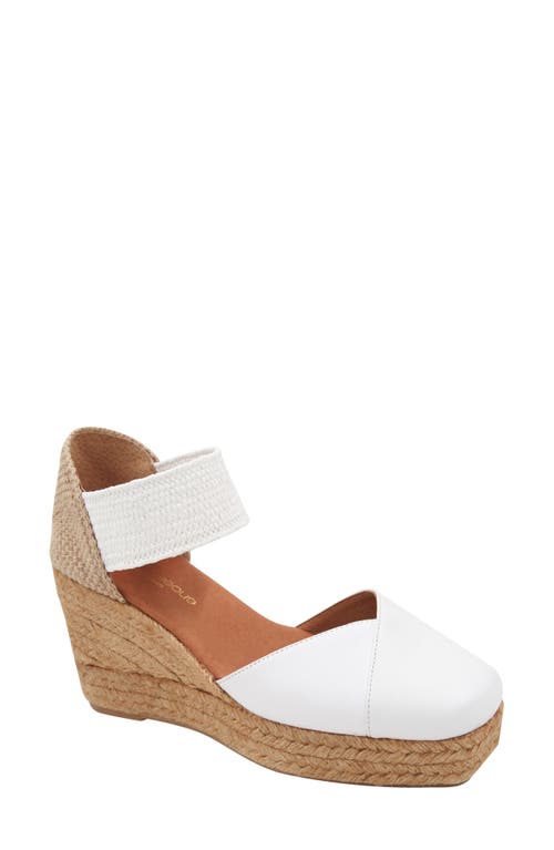 André Assous Pedra Espadrille Wedge White at Nordstrom,