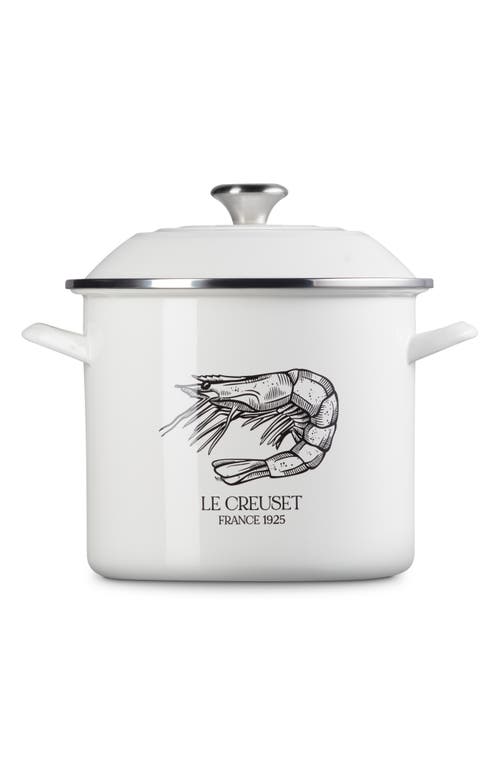 Le Creuset Shrimp Seafood Stock Pot In White