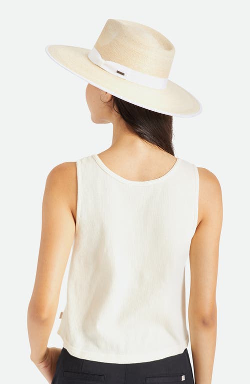 Brixton Jo Straw Rancher Hat In Natural/off White