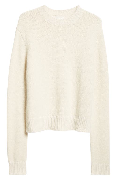 Shop Jil Sander Shrunken Alpaca Blend Sweater In Chalk