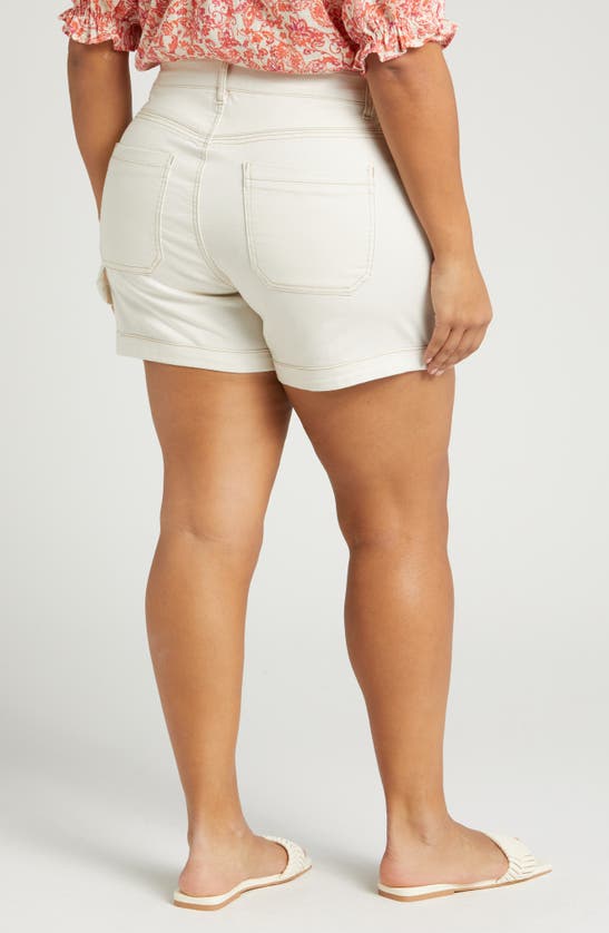Shop Wit & Wisdom 'ab'solution High Waist Utility Shorts In Blanched Almond