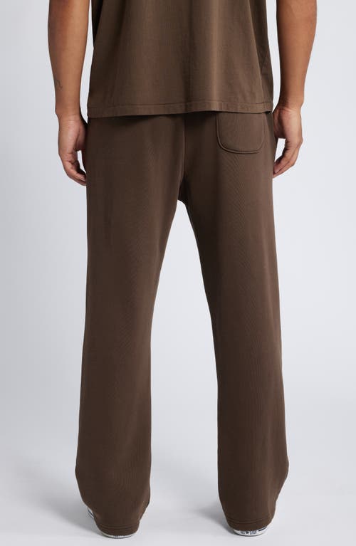 Shop Elwood Core Organic Cotton Straight Leg Sweatpants In Vintage Chocolate