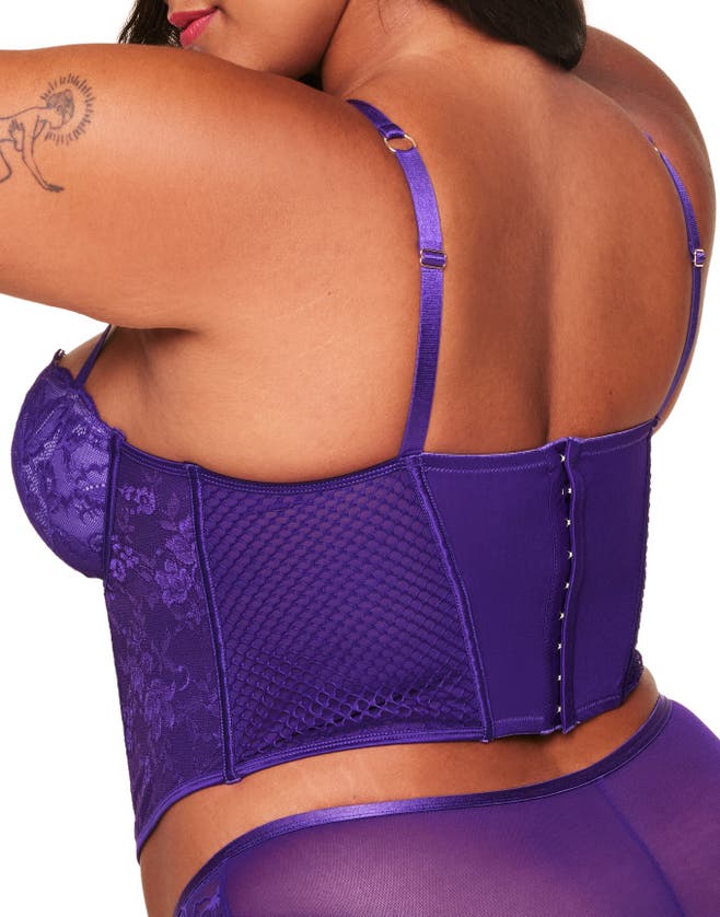 Shop Adore Me Dominika Contour Bustier Top In Dark Purple