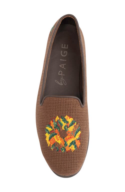 Shop Bypaige Needlepoint Loafer In Brown