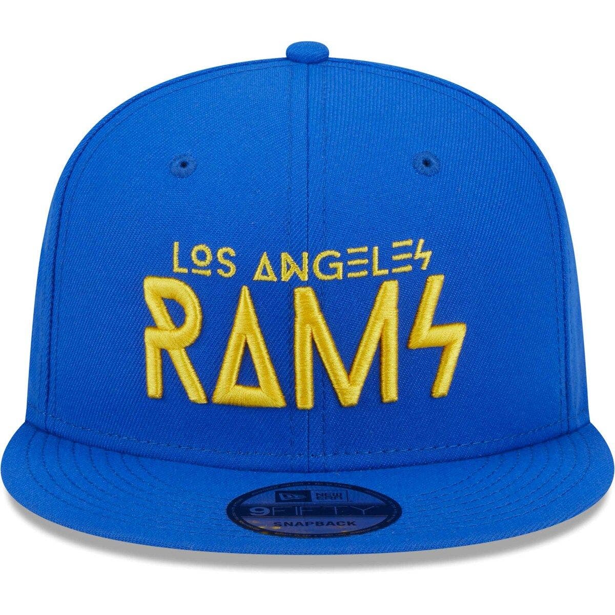 New Era Men's New Era Royal Los Angeles Rams Word 9FIFTY Snapback Hat ...