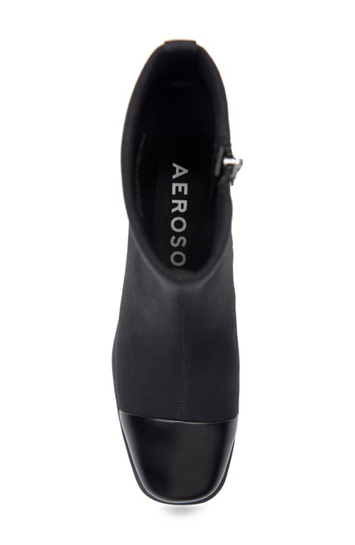 Aerosoles Dimmi Ankle Boot In Black Stretch Fabric