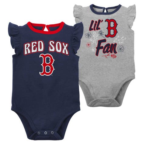 Newborn & Infant Royal/White/Heather Gray Chicago Cubs Biggest Little Fan 3-Pack Bodysuit Set