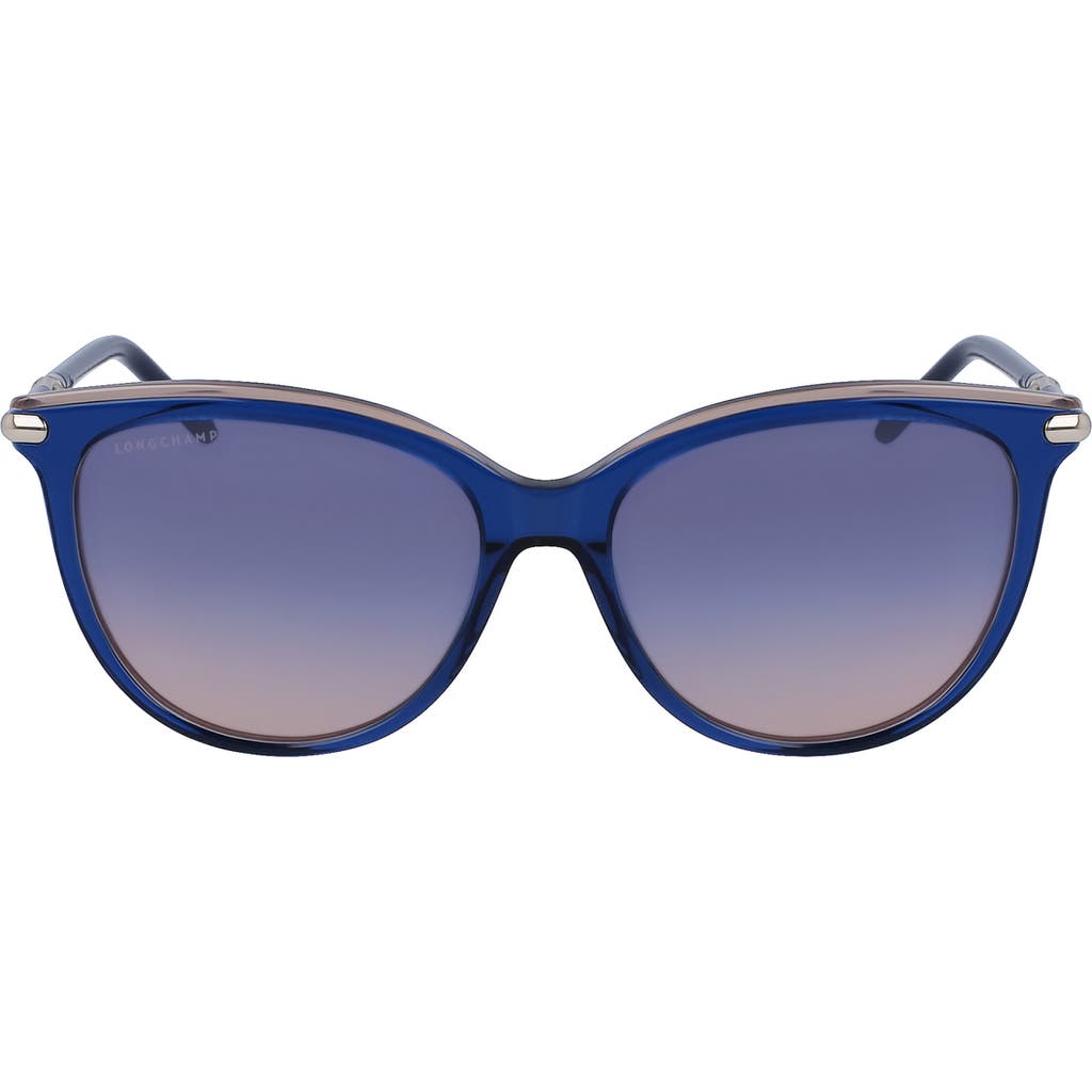 Longchamp Tea Cup 54mm Sunglasses In Blue