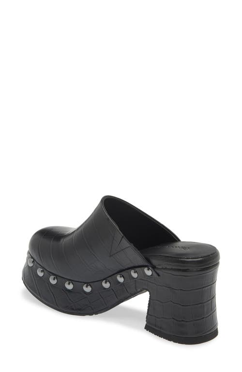 Shop Chocolat Blu Hester Platform Clog In Black Crocodile