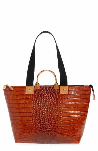 New Clare V. Sandy Shopper Woven Net Weave Construction w/ Leather