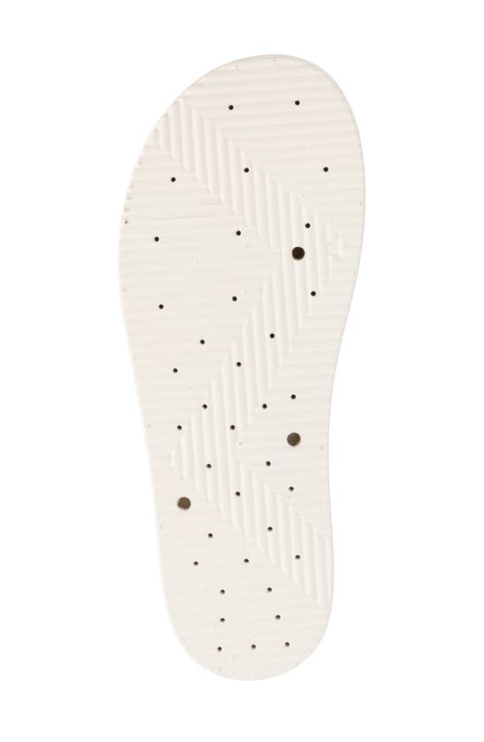 New York And Company Camilia Flower Strap Platform Slide Sandal In White