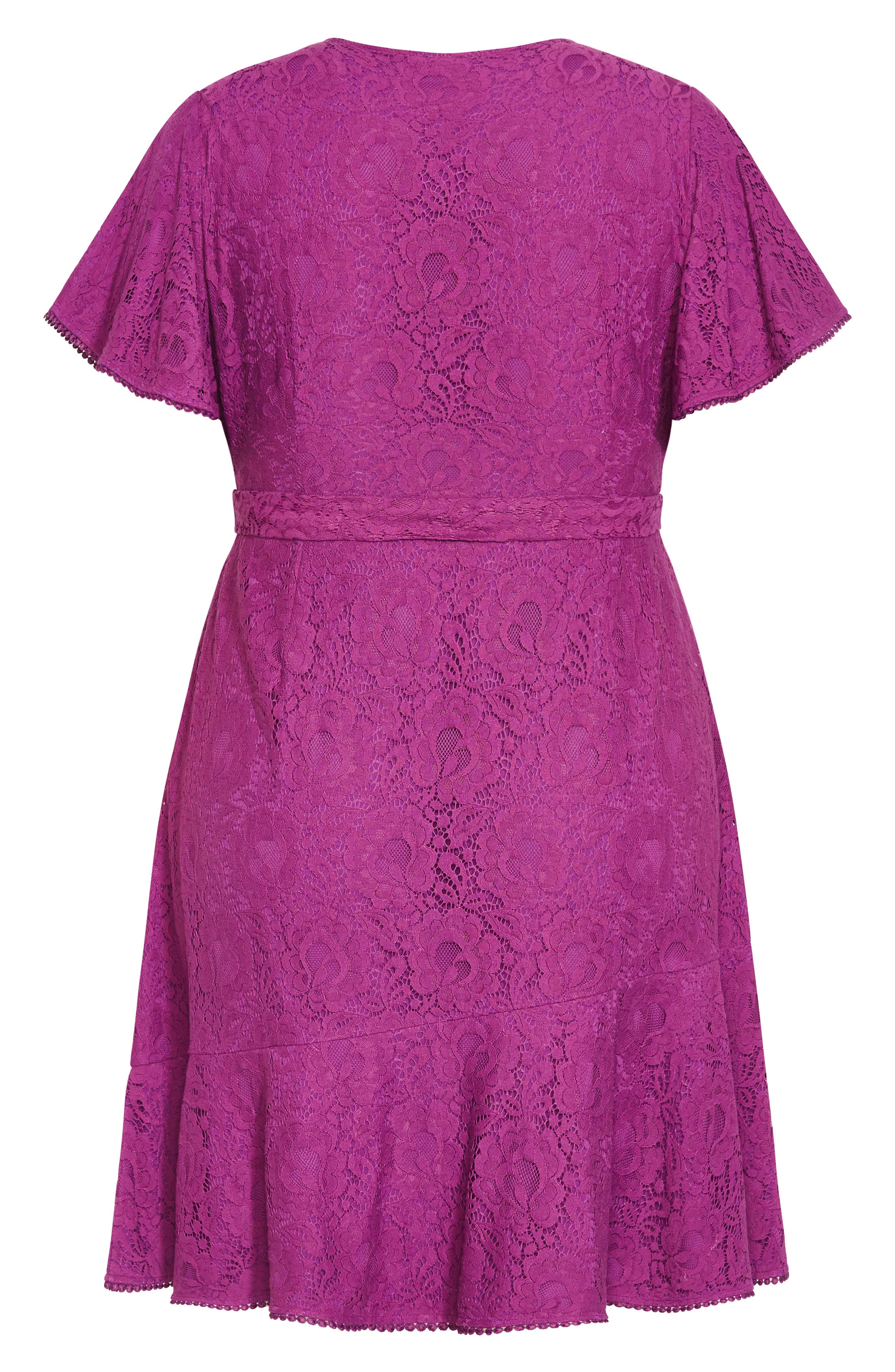 City Chic Sweet Luv Lace Faux Wrap Dress in Teal | Smart Closet