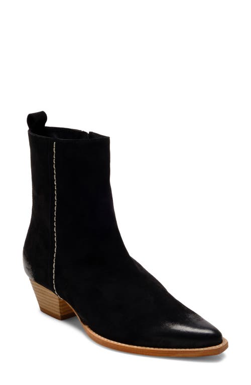 Bowers Embroidered Bootie in Black/Sand Dune