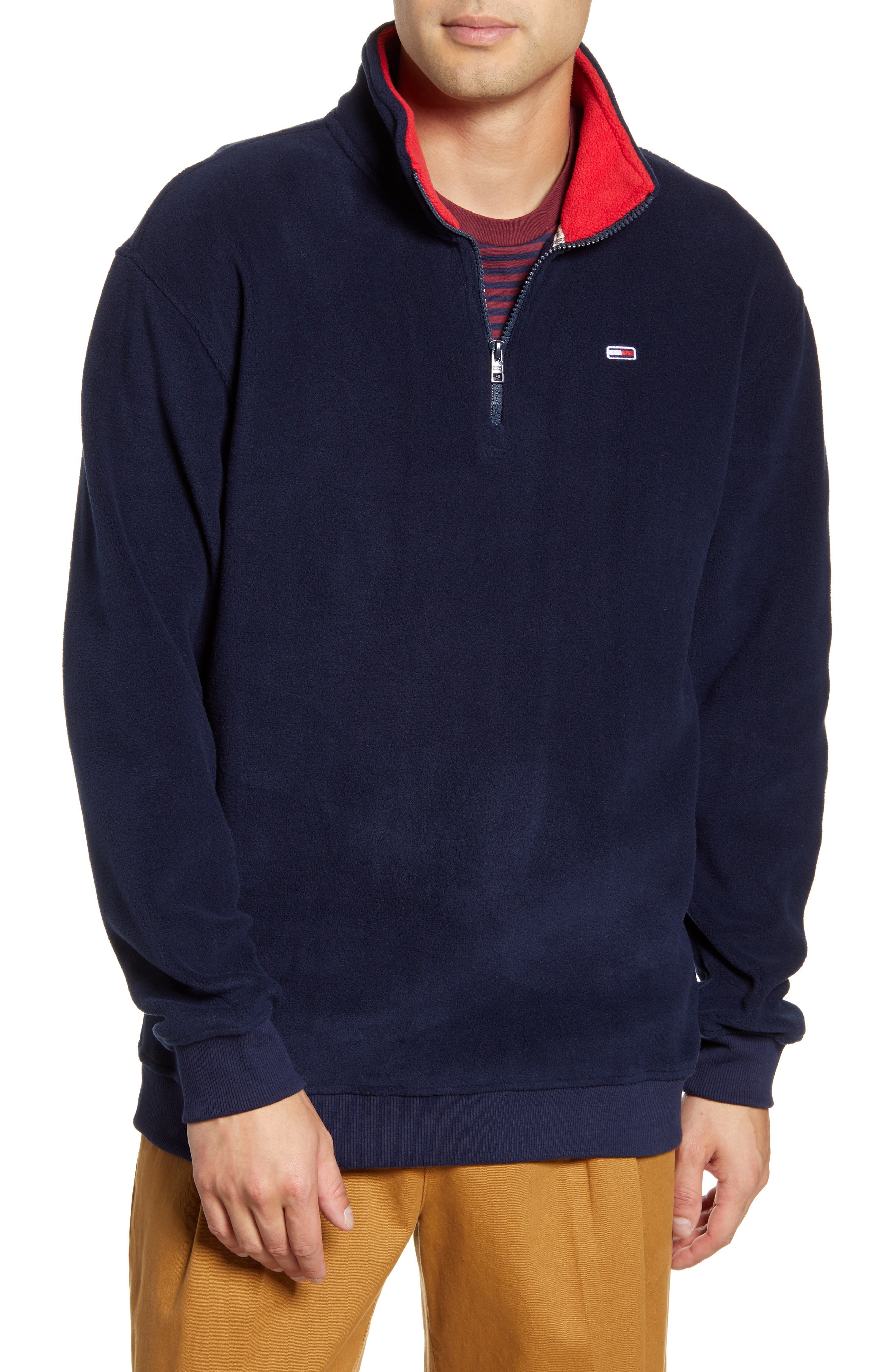 tommy quarter zip fleece