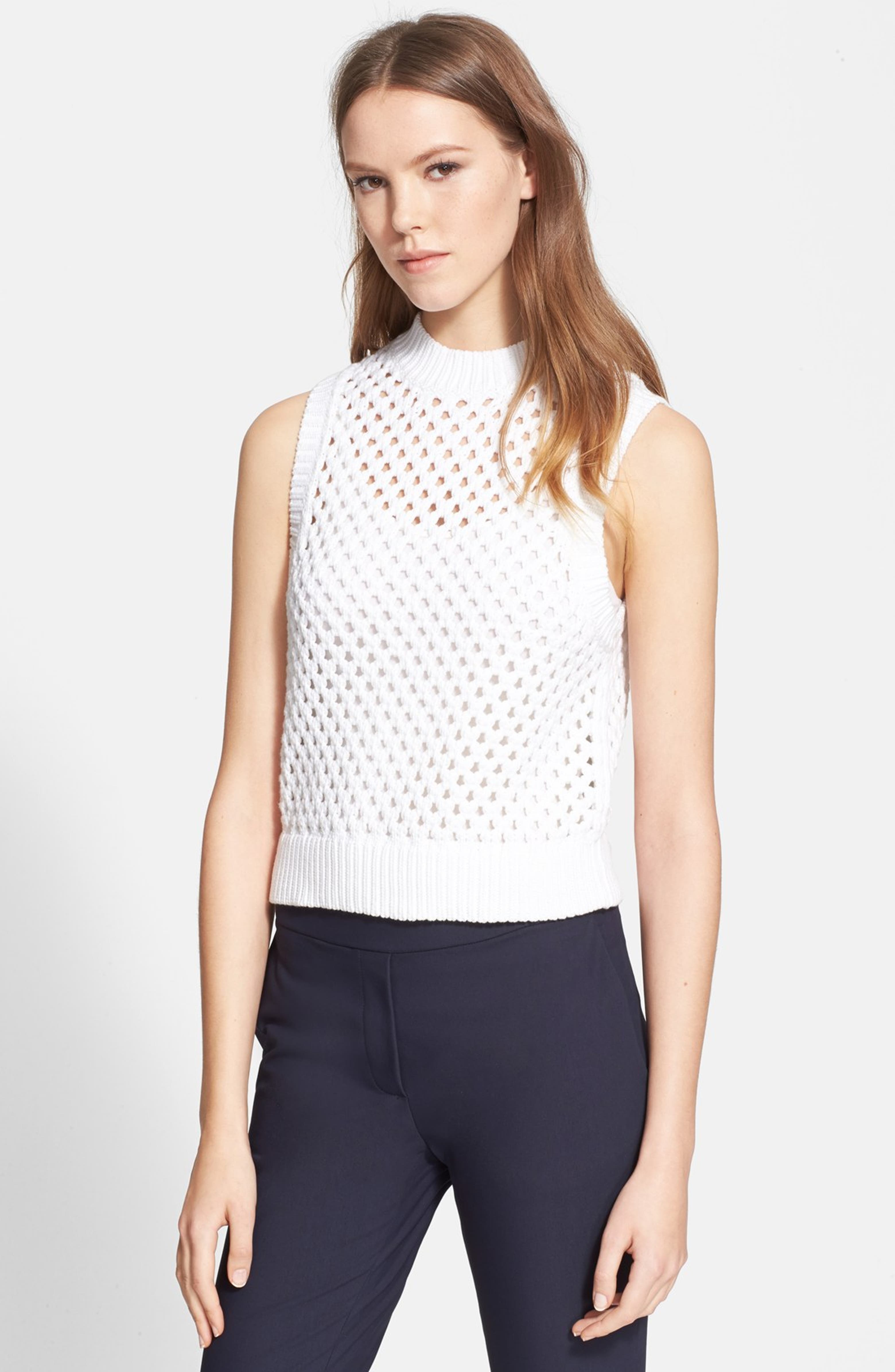 Theory 'Mayleen' Open Knit Sleeveless Sweater | Nordstrom