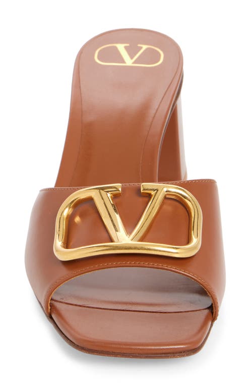 Valentino Vlogo 60 Leather Slides In Selleria