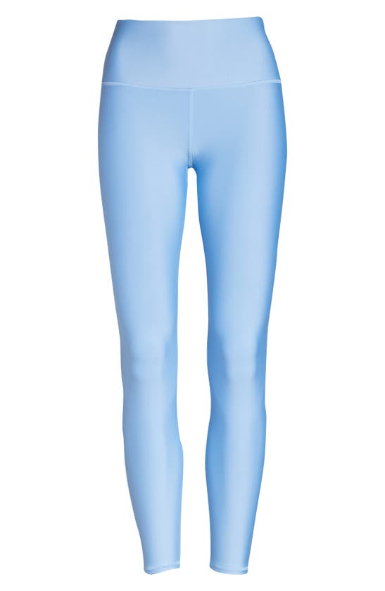 Shop Alo Yoga Airlift High Waist Midi Leggings In Tile Blue