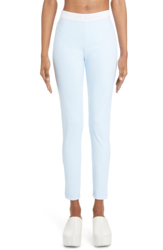 Givenchy Jersey Leggings In 458 Baby Blue White