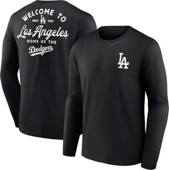 FANATICS Men's Fanatics Branded Black Los Angeles Dodgers Welcome Hometown  Collection Long Sleeve T-Shirt