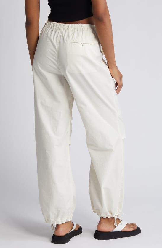Bp. Ripstop Parachute Pants In White Whisper