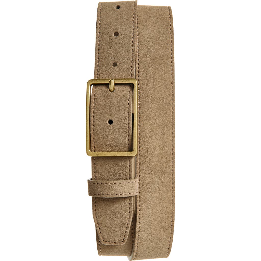 Nordstrom Easton Suede Belt In Taupe