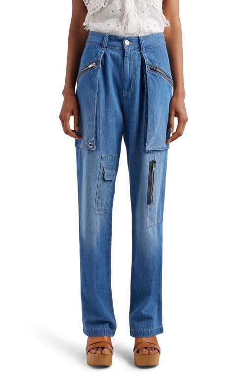 Isabel Marant Juliette Nonstretch Denim Cargo Pants Blue at Nordstrom, Us