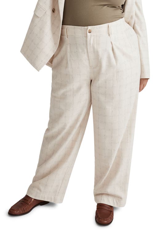 Madewell The Untailored Plaid Straight Leg Pants in Windowpane