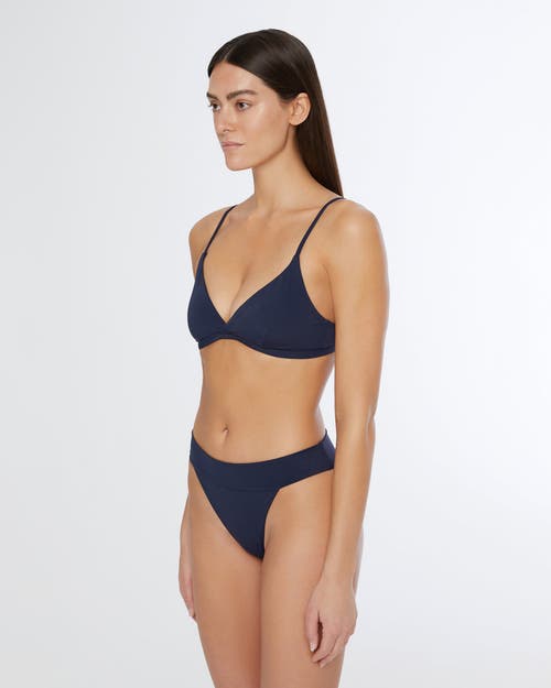 Onia Plunge V-neck Top Triangle Top In Deep Navy