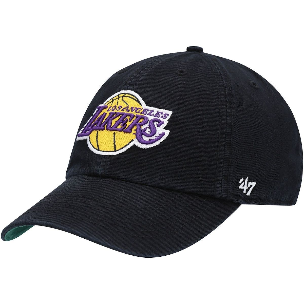 black lakers fitted hat