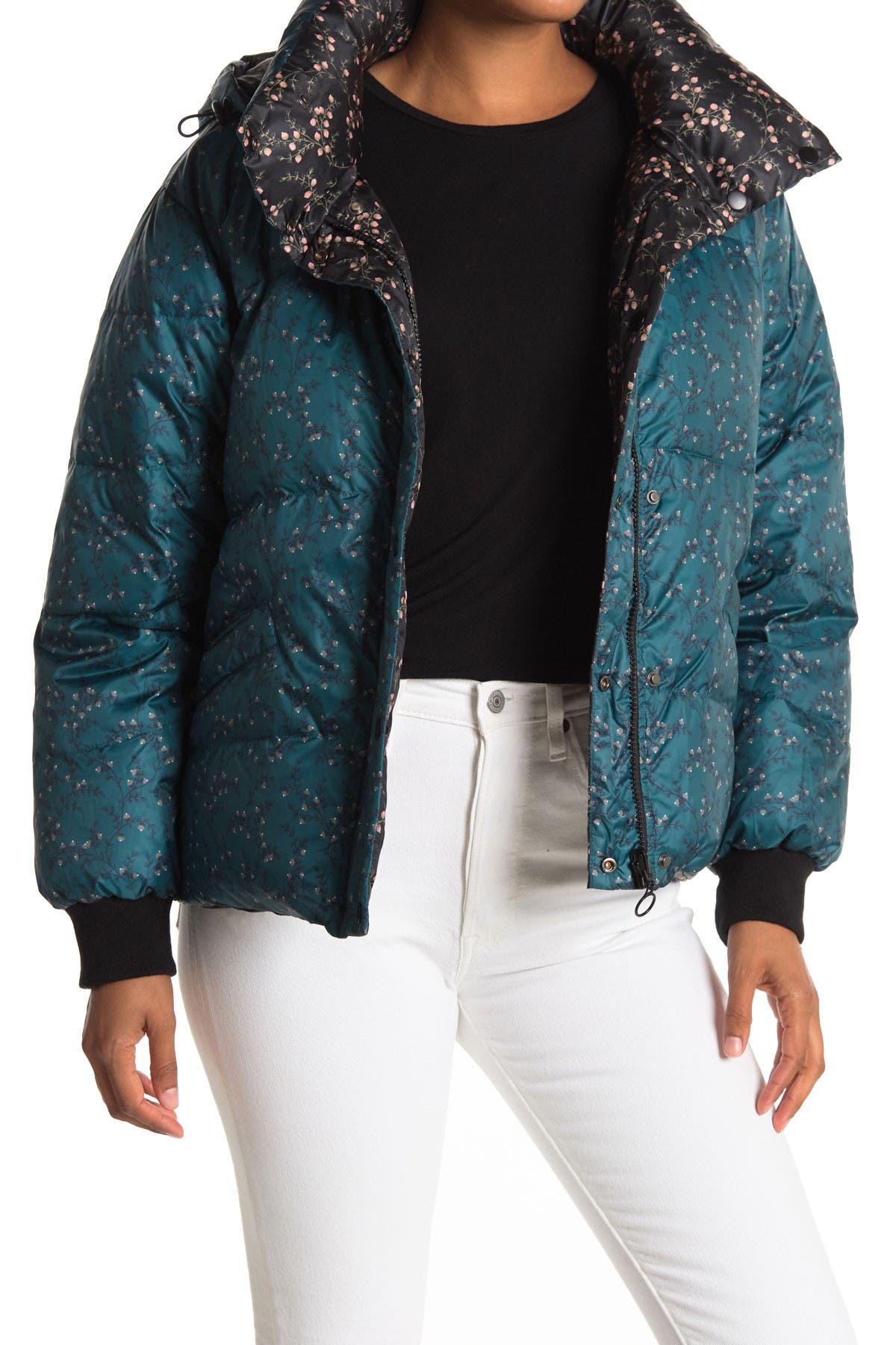 reversible down jacket with hood