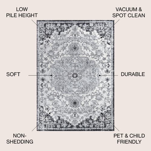 JONATHAN Y JONATHAN Y ANAISE ORNATE BOHO MEDALLION AREA RUG 