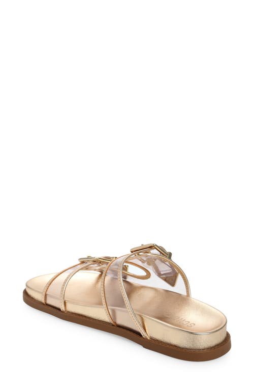 Shop Schutz Naomi Slide Sandal In Transparente/platina