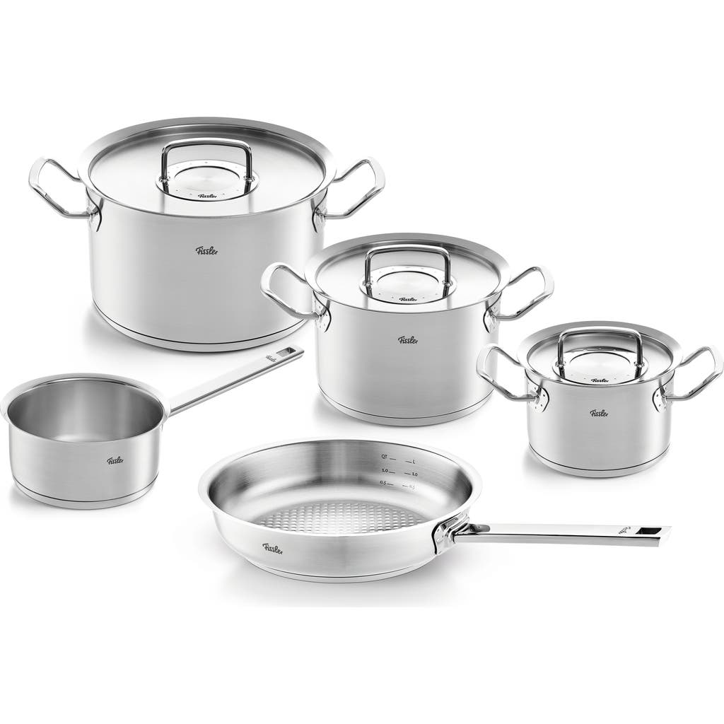 Fissler Original-profi Collection Stainless Steel Set With Metal Lids In Stainless Steel