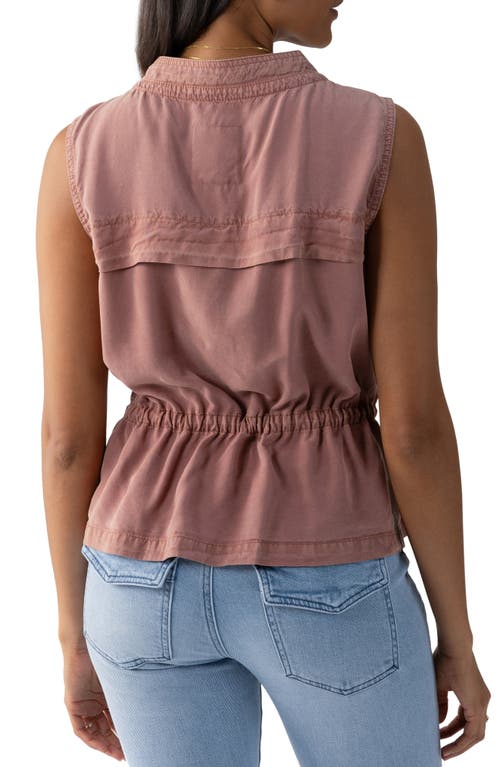 Sanctuary Leah Surplus Vest In Washed Clay