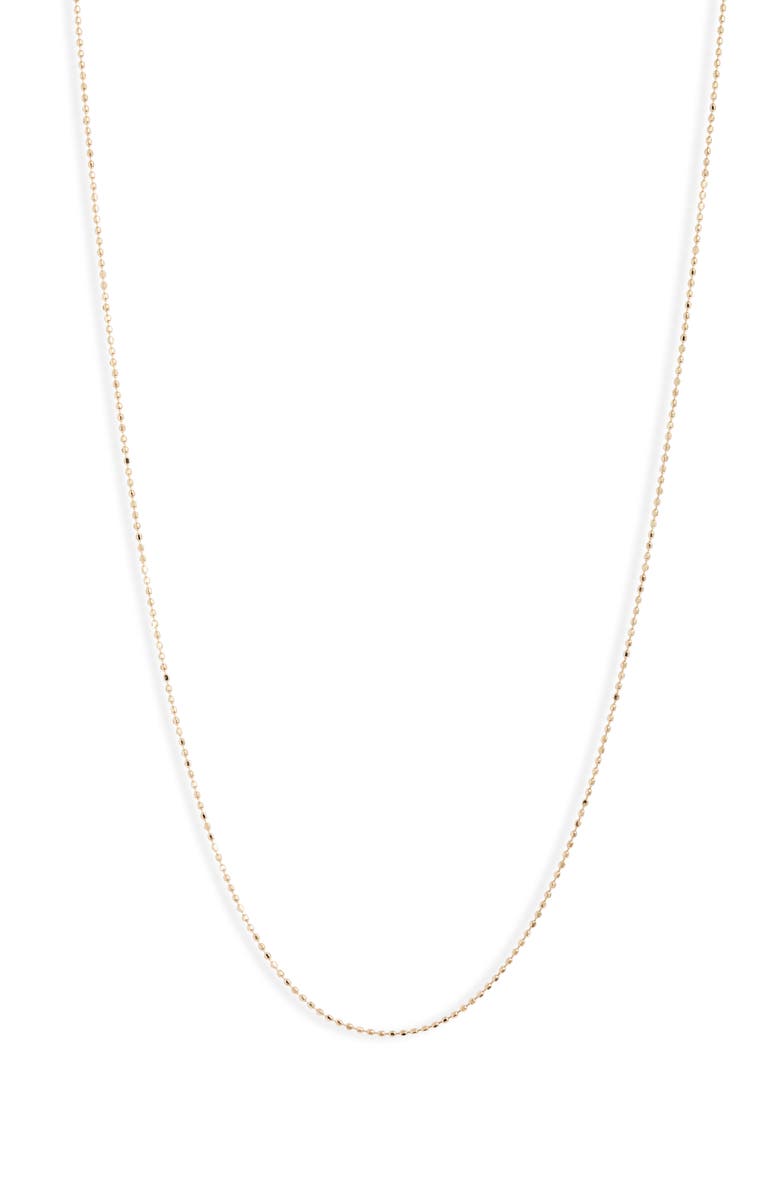 Bony Levy Essentials 14K Gold Beaded Chain Necklace | Nordstrom