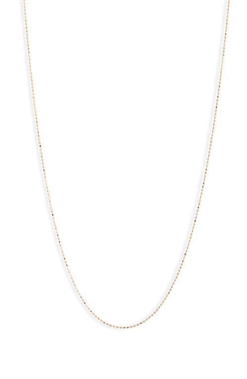 Bony Levy Essentials 14K Gold Beaded Chain Necklace in Yellow Gold at Nordstrom, Size 18 In
