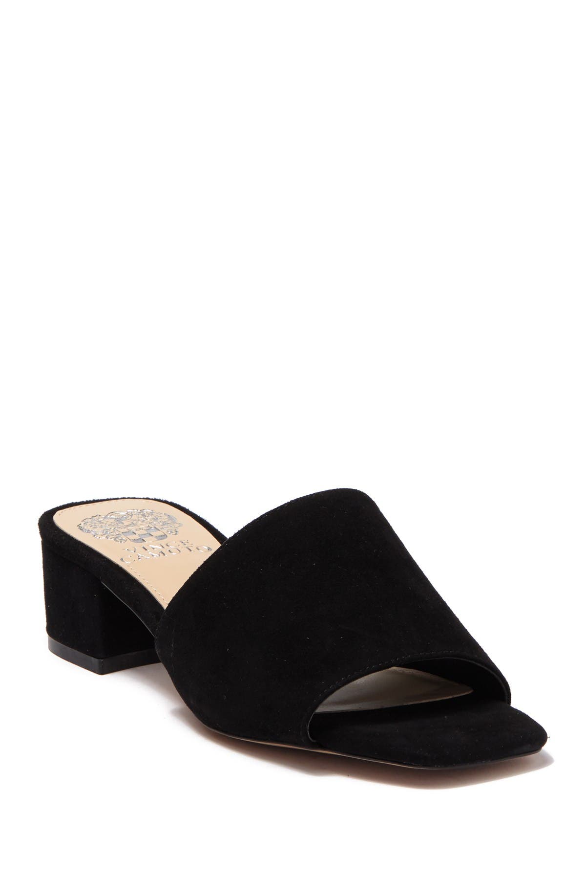 vince camuto black suede heels