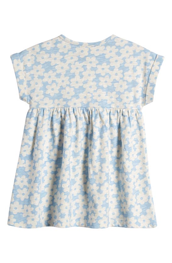 Shop Tucker + Tate Print Roll Cuff Cotton Dress In Blue Falls Laney Floral