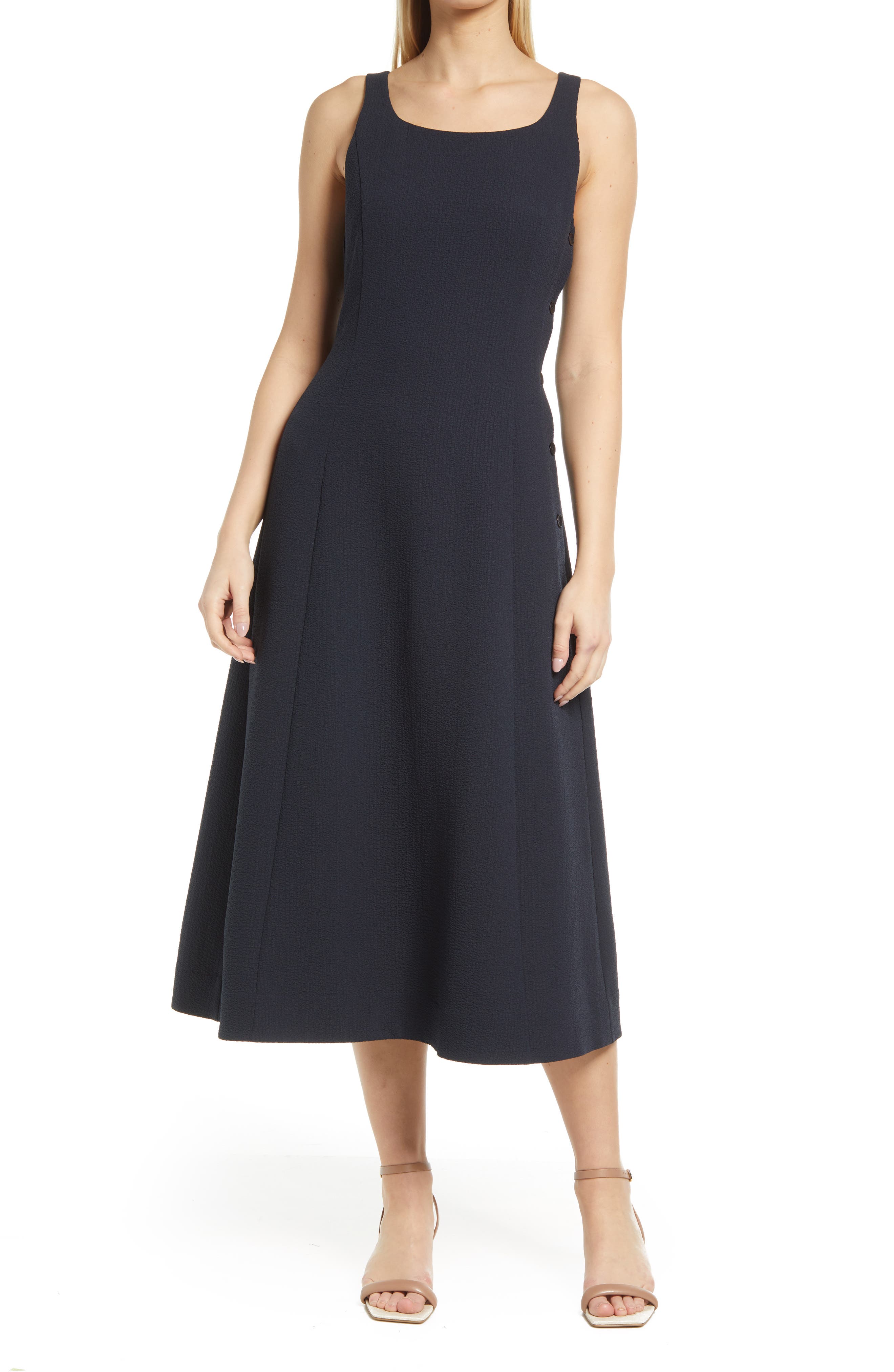 Nordstrom Side Button Midi Dress 