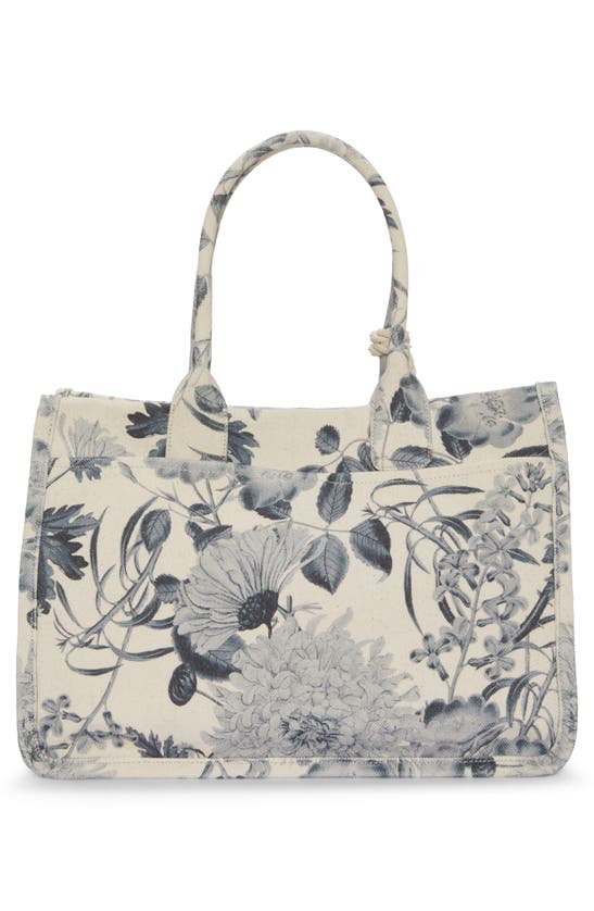 Vince Camuto Orla Canvas Tote In Black White Floral