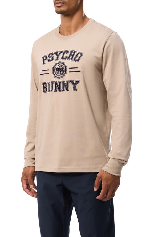 Shop Psycho Bunny London Long Sleeve Graphic T-shirt In Stone