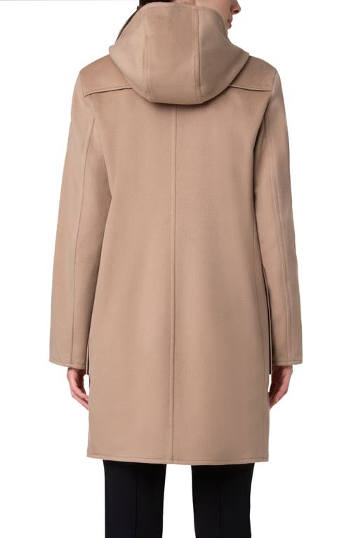 Akris Punto Wool Duffle Coat In Malt-black