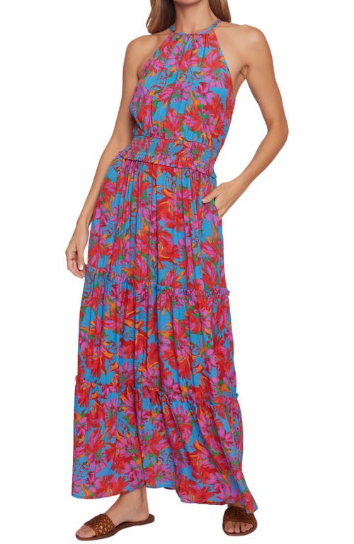 Lost + Wander Hydra Springs Floral Maxi Dress in Blue Floral